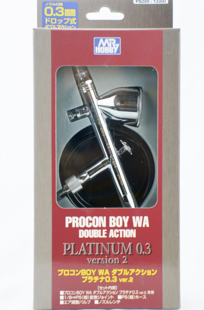 GSI Creos Mr. Airbrush Procon Boy PS-289 0.3mm Platinum plastic box — изображение 5