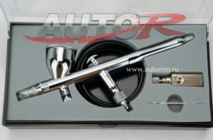 GSI Creos Mr. Airbrush Procon Boy PS-289 0.3mm Platinum plastic box